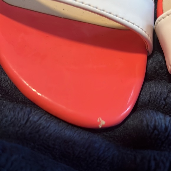 Michael Antonio white/orange strappy heels size 9 - Picture 6 of 8